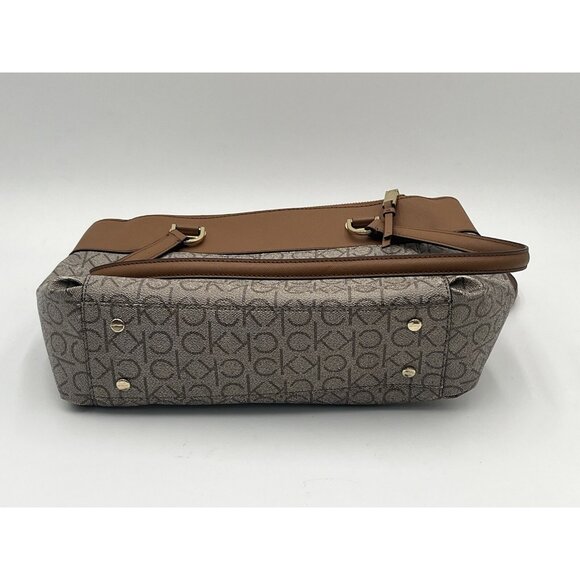 Calvin Klein Handbag In Almond Khaki Caramel  — Brand New No Tag - Picture 7 of 10